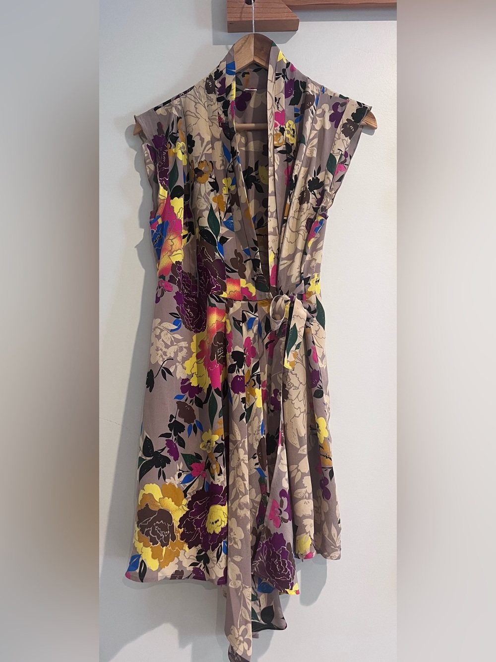 Anthropologie Pinkerton Floral Silk Wrap Dress SMALL